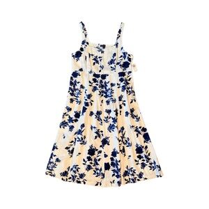 Womdn’sCream and Navy Floral Sundress